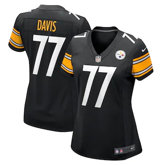 womens nike jesse davis black pittsburgh steelers game play